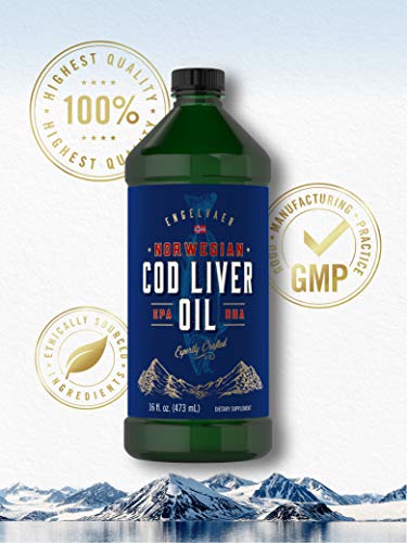 Carlyle Cod Liver Oil Norwegian | 16 Fl Oz Liquid | Pack Of 3 Bottles | Non-Gmo, Gluten Free #TOP4