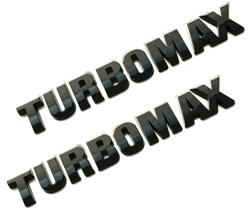 Image of 2pcs New Hood Letter Logo Emblem Badge Adhesive Nameplate Compatible with 2024-2025 Silverado Turbo-max 85079242 (Glossy Black)