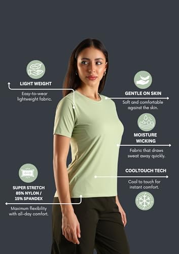 Image of Women's Soft & Stretchy Nylon Sports Top