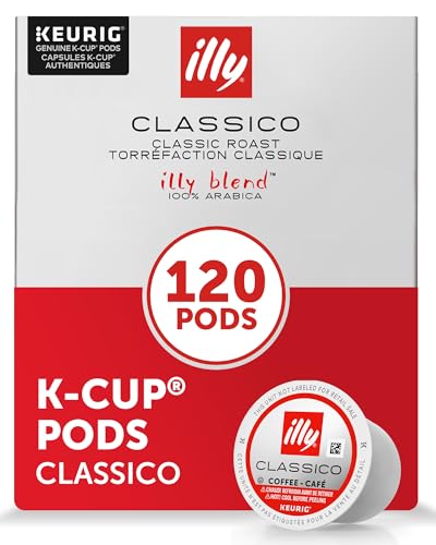 Image of illy Coffee K Cup Pods, Classico Medium Roast, 10 Count, 12 Pack | Keurig Coffee Pods & Capsules, 100% Arabica, Premium Italian Coffee