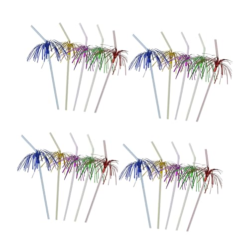 Pitillos plásticos desechables colores surtidos pack de 50 miniatura 1