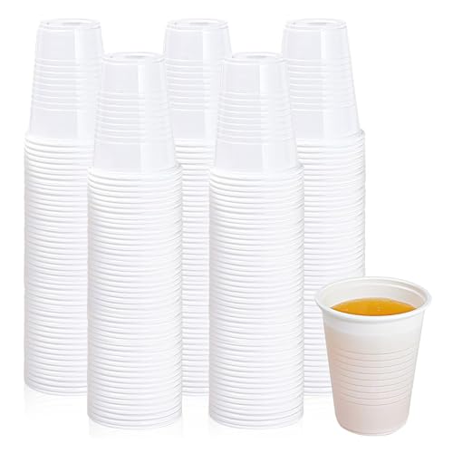 CaterCo 7oz (200ml) White Plastic Disposable Vending Drink Cups for Water Coolers - Perfect for Events, Offices, and Gatherings - Pack of 3000