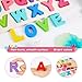 Amor Present Preschool Learning Toys,ABC Wooden Alphabet Puzzle Board for Toddlers, Educational Montessori Letters Game