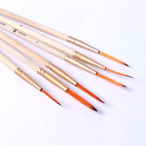 Image of Little Birdie Liner Brush Synthetic Hair Size.0000 000 00 0 1 2 Set of 6 pc
