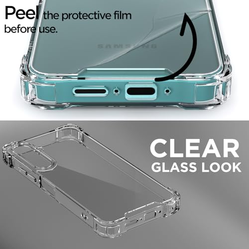 Image of Pikkme Back Cover for Samsung Galaxy M17 5G / A17 5G / F17 5G + TPU Clear Transparent Raised Edges Shockproof Protective Phone Bumper Case(Transparent)