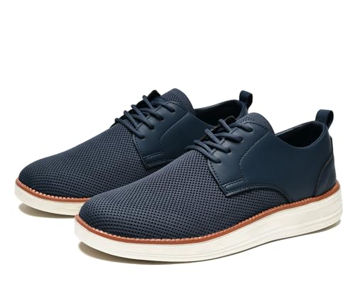 Image of Men's Casual Dress Oxfords Shoes Breathable Knit Leisure Fashion Sneakers Lightweight Comfortable Walking Shoes