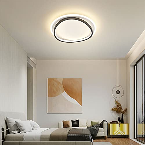 Plafonnier de chambre à coucher LED avec lustre rond simple de luxe irrégulier - 5