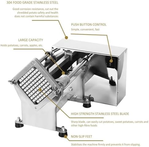 Cortadora eléctrica ajustable de papas para papas fritas miniatura 4