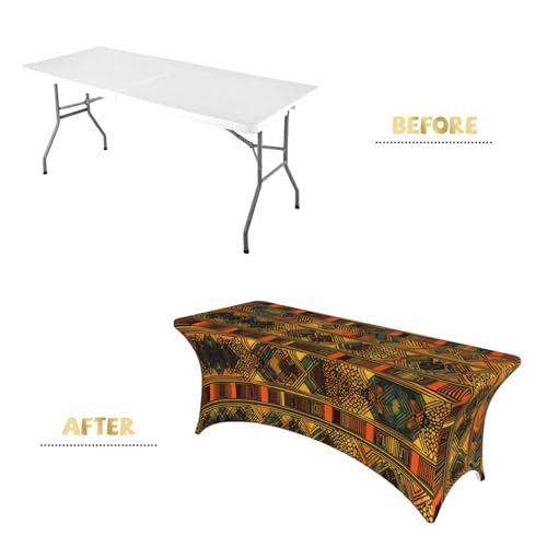 Nappe de table rectangulaire facile à installer avec impression amérindienne durable - 4