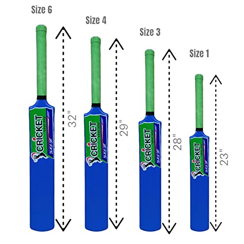 Cricket Best Buy Cbb Cricket Kit - Blue Plastic Cricket Set For Kids & Adult For Beach & Backyard, Cricket Bat And Ball Set Contain Cricket Bat, Cricket Ball & Carry Bag Size 6 #TOP2