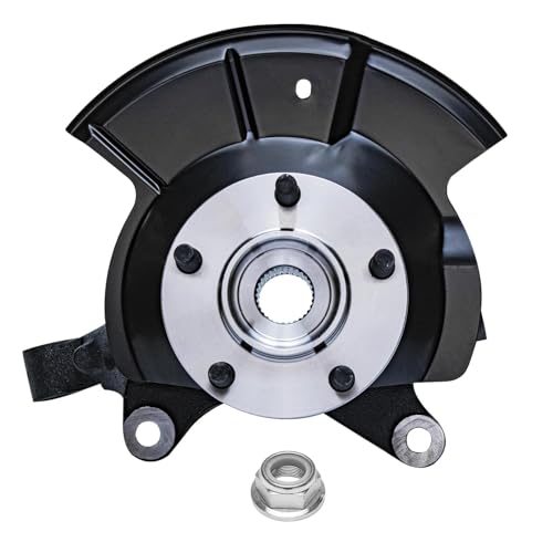 Image of Detroit Axle - Front Left Steering Knuckle CV Axle for 07-10 Ford Edge Lincoln MKX, Driver Side Steering Knuckle & Wheel Bearing Hub CV Axle 2007 2008 2009 2010 Replacement