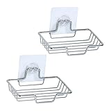 MOTHNUR 2 Stück Edelstahl Seifenablage ohne Bohren Abtropfendes Seifenfach mit Modernem Design...