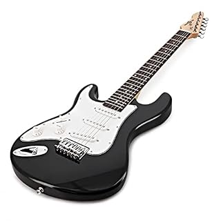 Guitare Électrique gaucher 3/4 LA par Gear4music Noir avec ampli 10W - Les Beatles, Paul McCartney, John Lennon, RIngo Starr, George Harrison Guitare Électrique gaucher 3/4 LA par Gear4music Noir avec ampli 10W – Image 3