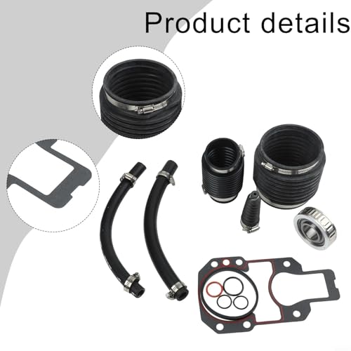 Kit de soufflet pour MerCruiser pour Alpha Gen R pour Mr Stern Drive, soufflet de changement de vitesse d'échappement en U avec support de roulement à cardan, ensemble de joints de réparation de joint – vue 4