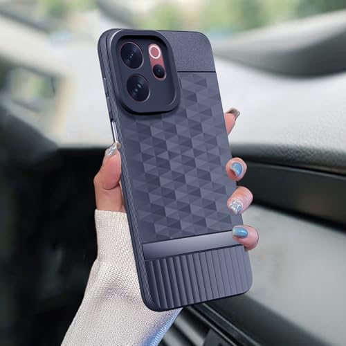 Image of Back Cover for Vivo V70 Elite 5G Camera Protection 3D Hexa Cube Design Silicone Protective Bumper Back Cover Case for Vivo V70 Elite 5G - Blue