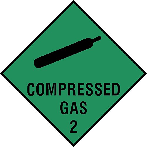 Signtime | Compressed gas sign | Business safety | Access safety | Hazard | Toxic| Indoors | UK Made (Self Adhesive Vinyl)