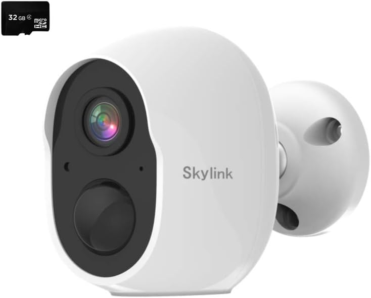 SkyLink Outdoor Security Camera, 1080P WiFi Wireless Rechargeable Battery Powered Camera, Motion Detection, Activity Alert, Waterproof Night Vision Video Home Indoor Security Smart Camera System