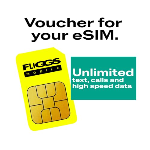 fliggs mobile – US Prepaid SIM & eSIM Kit | Bitcoin Cashback Every Month | Bring Your Own Phone | Nationwide 4G LTE/5G Coverage | Unlimited Wireless Plan (Data, Text, Call) | $20