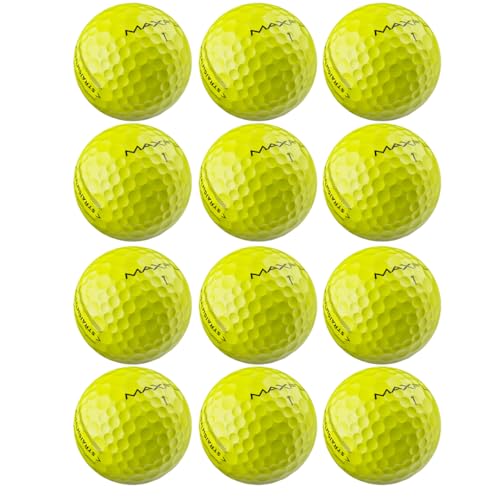 Maxfli StraightFli Yellow Golf Balls 12-Pack – Low Spin