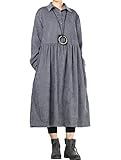 Neu a linie tunika kleid, vintage cordkleid, einfarbig freizeitkleider, frauen t-shirt midikleid, damenkleider knielang, große größen kleidung für frauen