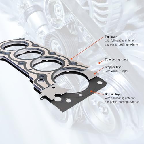Image of AUCERAMIC 12632968 2PCS MLS Cylinder Head Gaskets Compatible with 2014-2021 Gmc Sierra Chevy Silverado 1500, 2018-2021 Chevy Express Gmc Savana 2500 3500 4.3L 262Cu. in. V6 OHV N /A