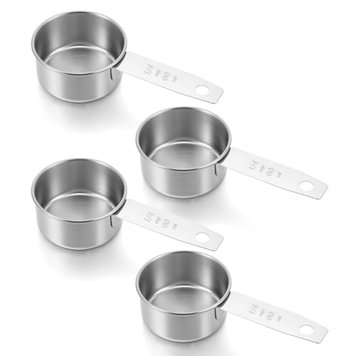 Set de 4 vasos medidores Nogeqi 60 ml acero inoxidable miniatura 1