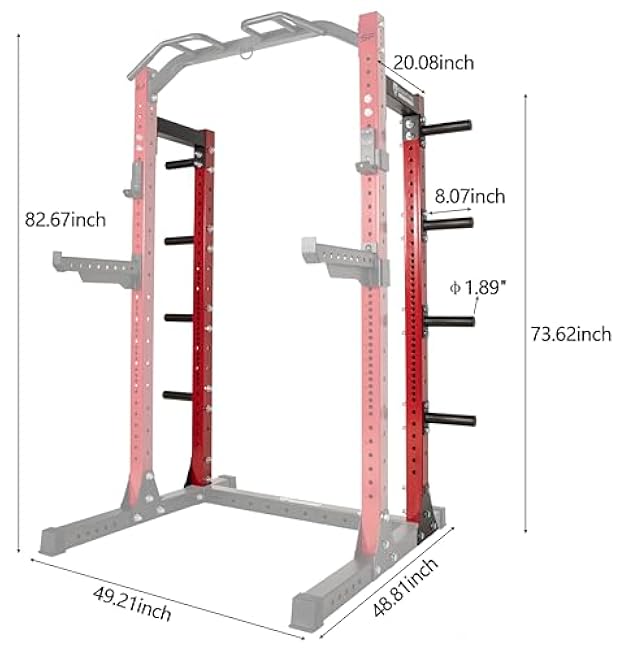 SF-SS1 1,000 Pound Capacity 3¡± x 3¡± Power Rack Squat Stand, with Optional Smith Machine or Half Rack Conversion Kits