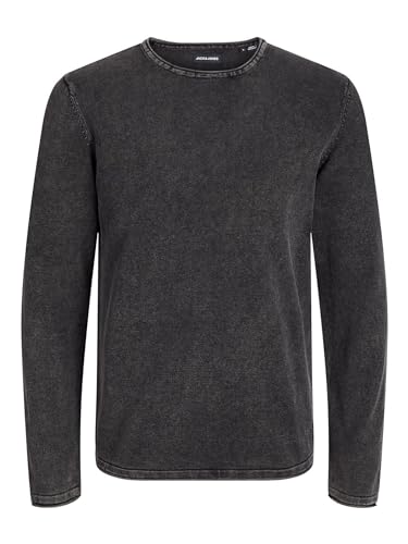 JACK & JONES Herren Jjeleo Knit Crew Neck Noos Pullover, Caviar, XXL EU