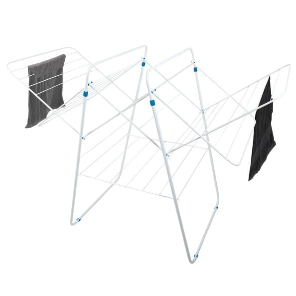 Foxydry Fold Étendoir Mural Pour Balcon Intérieur Ou Extérieur En Aluminium Et Acier (4 X 80 Cm