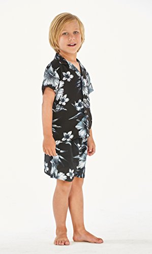 Image of Hawaii Hangover Family Matching Hawaiian Clothes, Midnight Bloom | Family matching Hawaiian outfits, Midnight Bloom, lightweight rayon, machine washable, tropical floral print, luaus, cruises