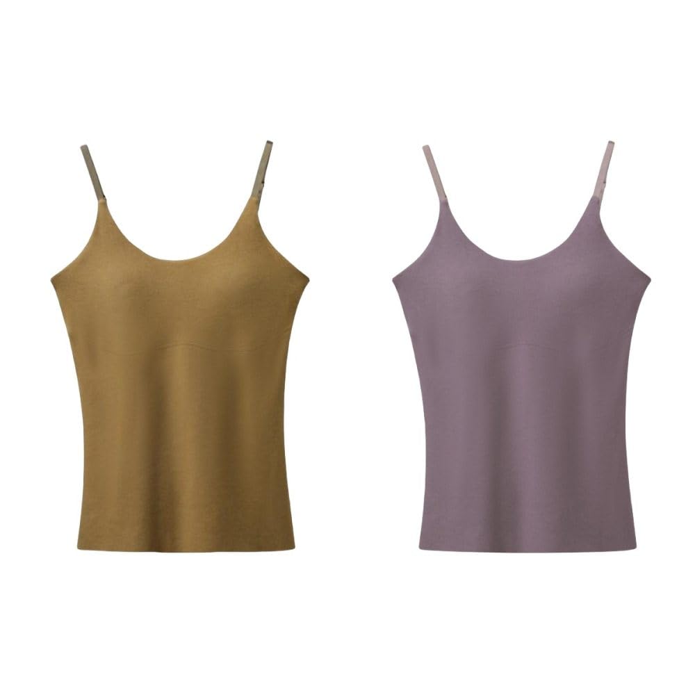 Gilet Termico da Donna Senza Maniche, 2 Pezzi, Canotta, Canottiera Termica in Micropile, Magliette Termiche Calde Invernali, Canottiere, Strati Base per Donna