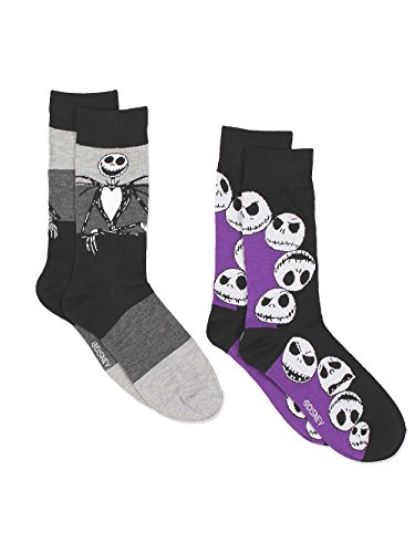 Disney The Nightmare Before Christmas Mens Multi pack Socks (10-13 Mens (Shoe: 6-12.5), Jack 2 Pack)