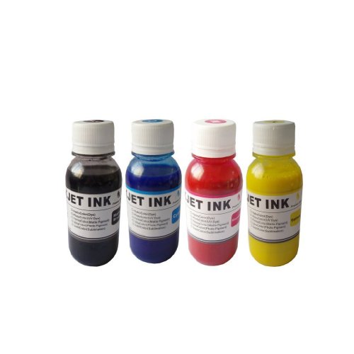 PrinterKnow Compatible Sublimation ink,heat press ink for Epson WF-7510 WF-7520 WF-7010;WF-3520 WF-3540;for mugs,t-shirts,plates,mouse mats,polyester fabrics etc.400ml (100ml each cyan magenta yellow and black)