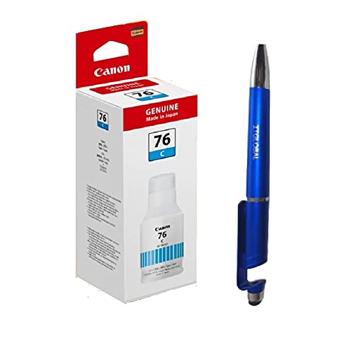 Canon 76 Cyan Ink Bottles with ITGLOBAL 3in1 Multi-Function Mobile Phone Stand, Stylus Pen, Anti-Metal Texture Rotating Ballpoint Pen (Very Colors) Gi 76 Gi-76 Gi76 (B09D7GRW75) Amazon Price History, Amazon Price Tracker