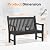Psilvam Garden Bench, 2-Person Poly Lumber Patio Bench, All-Weather Outdoor Bench that Never Rot, Memorial Bench, Suit for Garden, Porch and Park (Black)