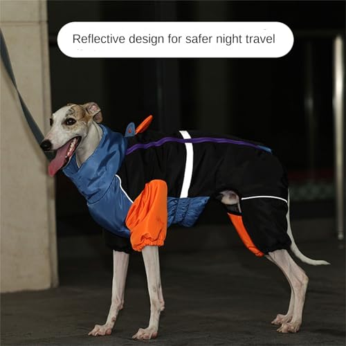 Abrigo de invierno para perro de 4 patas y chaqueta acolchada térmica ajustable 7