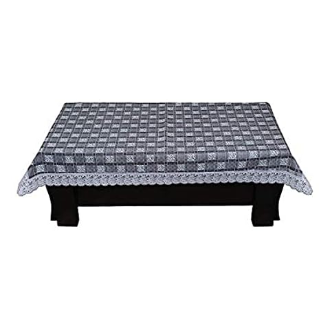 CASA-NEST Printed Vinyl 8-10 Seater Tablecloth Protector Waterproof/Oil-Proof Plastic Rectangle Sheet Table Cover 60(inches) Width x 108(inches) Length with lace Edges for 8-10 Seater Table cover024 Cover