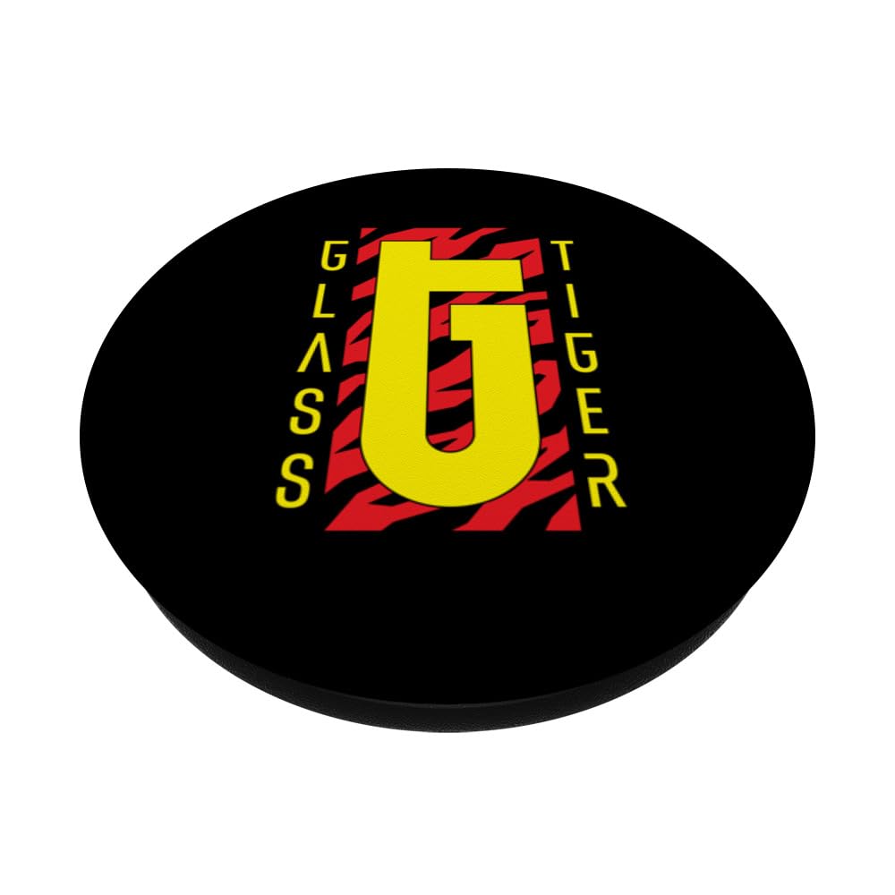 Glass Tiger Yellow GT PopSockets Swappable PopGrip, Black - Image 2