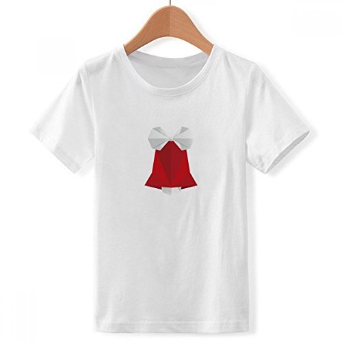 T-shirt garçon blanc ras du cou imprimé motif origami multicolore