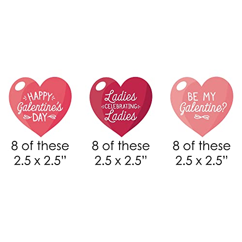 Decoración de Pitillos Papel Happy Galentine’s Day x24 miniatura 2