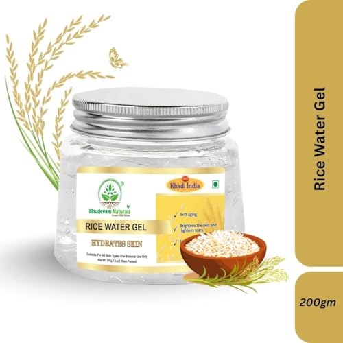 Image of Khadi 100% Pure Natural & Herbal Rice Water Aloevera Gel | Quick Absorbing Aloe Vera Gel Moisturizer for Face, Skin & Hair - 200gm