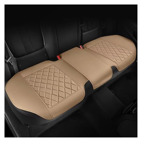 IUKMRT Fundas Asiento Automóvil para VW para Tiguan para Polo 9N GOL G3 G5 ID4 para Golf 8 7 6 5 4 Cojín Accesorios Funda Universal PU Asiento Coche 1 Pieza(H 1PC-Beige)