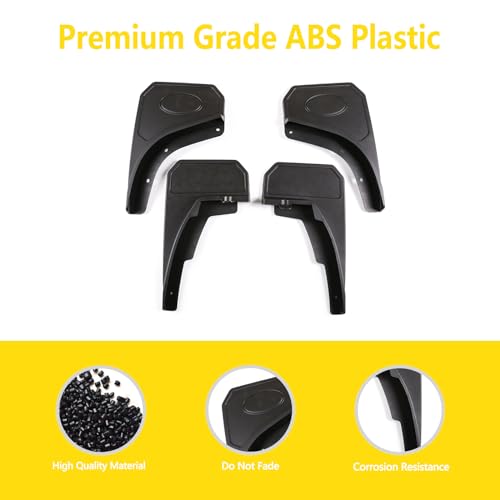 Image of Car Fenders Compatible with Land Rover Defender 90 110 2020-2024 Mudguard Mud Flaps Splash ABS Material Front Accessories Automobile Accessories 4PCS /Set (Black)
