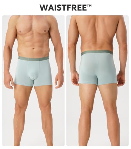 Image of DAVID ARCHY Men's Ultra Soft Underwear Modal Trunks Slim Fit No Fly 4 Pack | Second Skin Fabric Breathable, Smooth Low-Profile Waistband, 3.5 inch Inseam Clean Fit, Tagless Anti Chafing for All-day Comfort