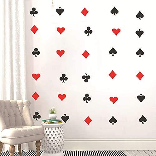 Vinilos Decorativos 48 pcs Juego Poker Negro y Rojo miniatura 4