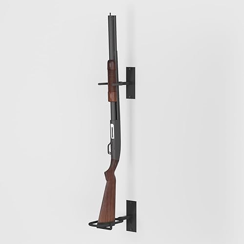 OSIEWEN Indoor Gun Racks for Wall, 6 Slots Adjustable Gun Rack with Magazine Box & Cable Gun Lock, Heavy Duty Steel Rifle Rack, Gun Rack Wall Mount