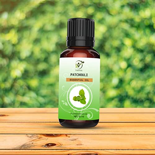 Image of VIRTUAL Patchouli Essential Oil 15ml Pure Natural Undiluted Therapeutic Grade Oil for Anti Aging Acne Dry Skin Wrinkles Aromatherapy Diffuser Massage Use