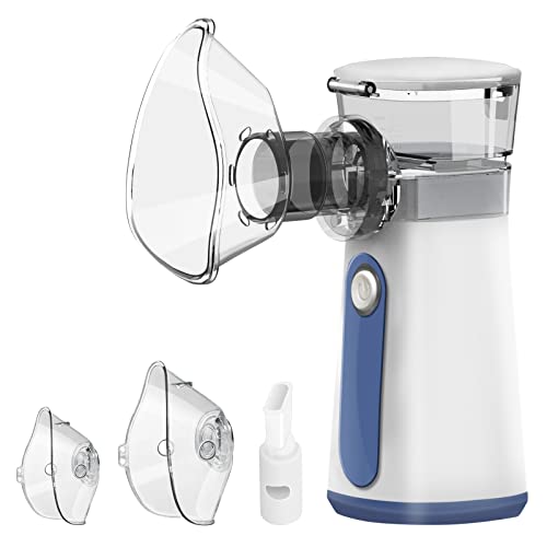 Inhalationsgerät Tragbar Vernebler Set, Inhalator Vernebler mit Mundstück und Maske für Kinder und Erwachsene, Inhaliergerät für Atemwegserkrankungen Wirksam Cover