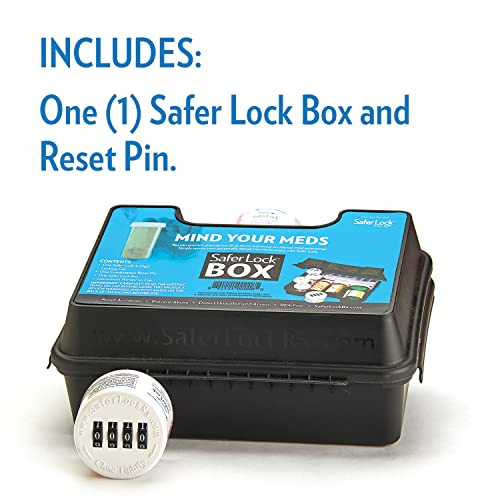 Safer Lock Box Secure Medicine Box With 4-Digit Combination Lock, Patented And Certified Child-Resistant And Senior-Friendly Design, Fits Multiple Medicine Bottles In 1 Secure Location #TOP5