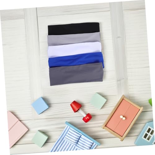 HEMOTON 5pcs Breathable Elastic Sweat Wicking Hairbands for Youth Soccer Baseball Running Unisex Athletic Headwear for Comfortable Fit Any Activity 5